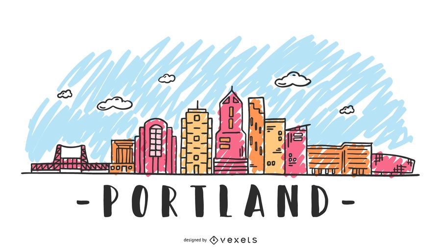 Portland USA Skyline Design Portland USA Skyline Design