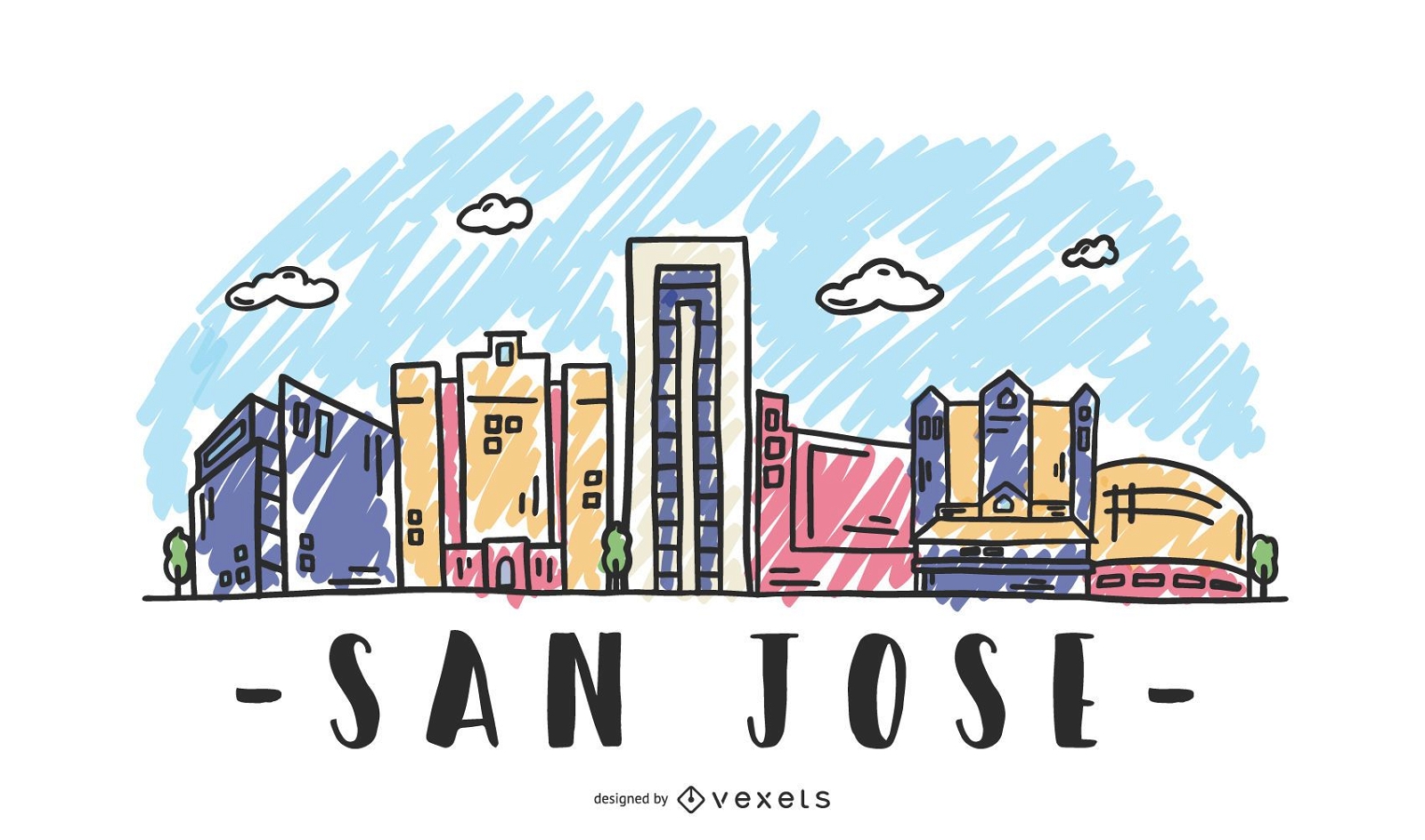Diseño del horizonte de San José EE. UU.