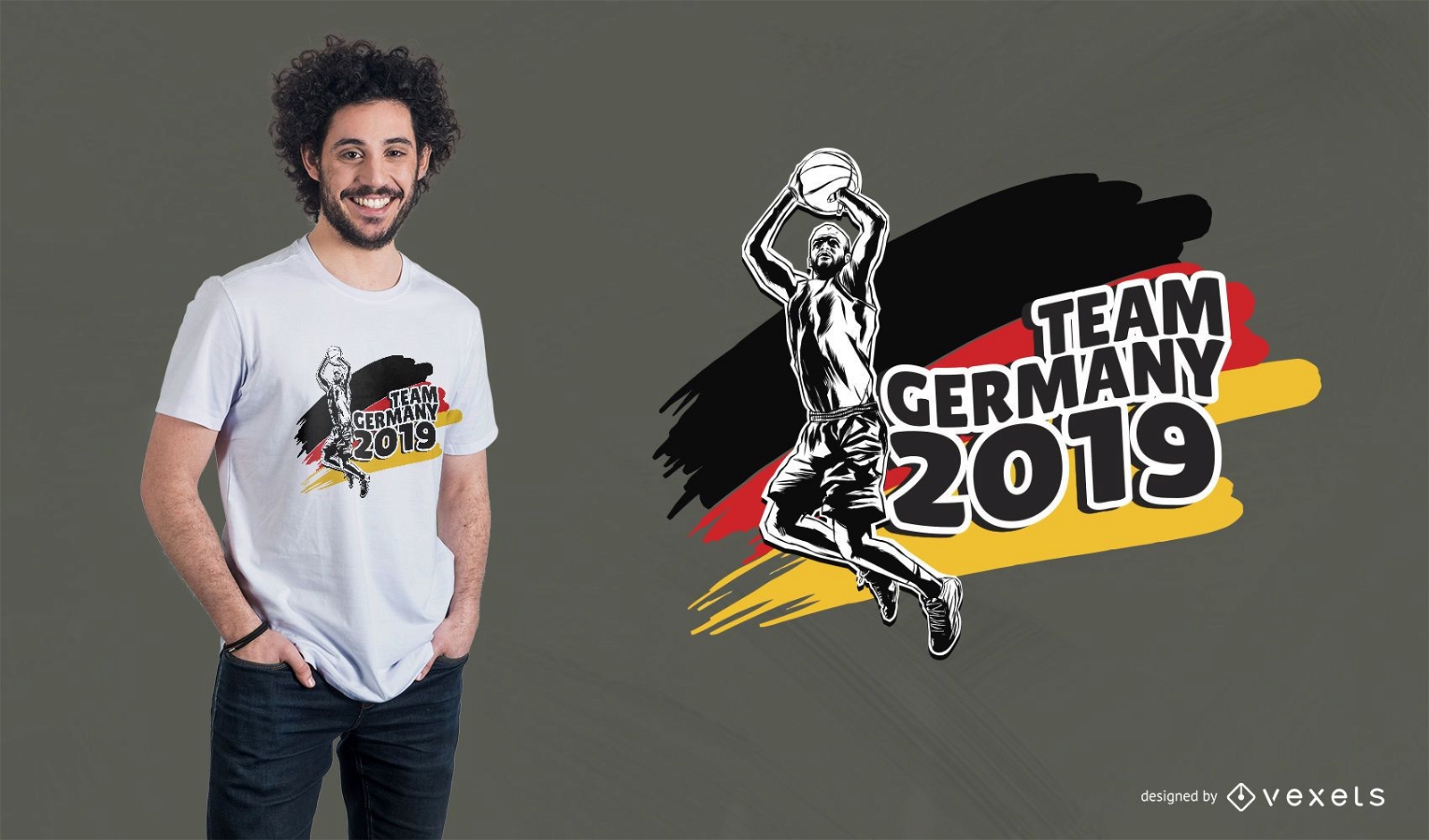 Diseño de camiseta del equipo de baloncesto de Alemania