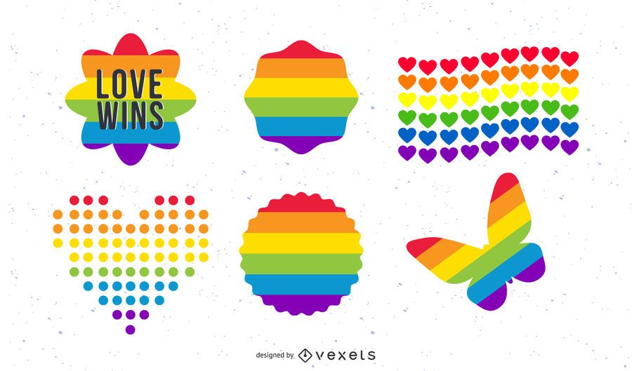 Conjunto de iconos de orgullo Conjunto de iconos de orgullo