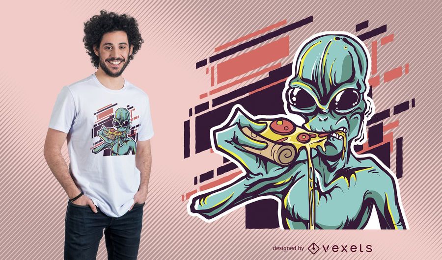 Projeto estrangeiro do t-shirt da pizza comer Projeto estrangeiro do t-shirt da pizza comer