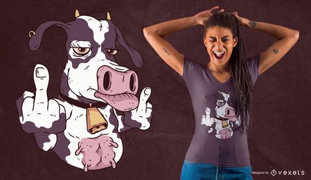 Design legal do t-shirt da vaca Design legal do t-shirt da vaca