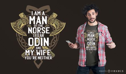 Design do t-shirt de Odin do medo Design do t-shirt de Odin do medo