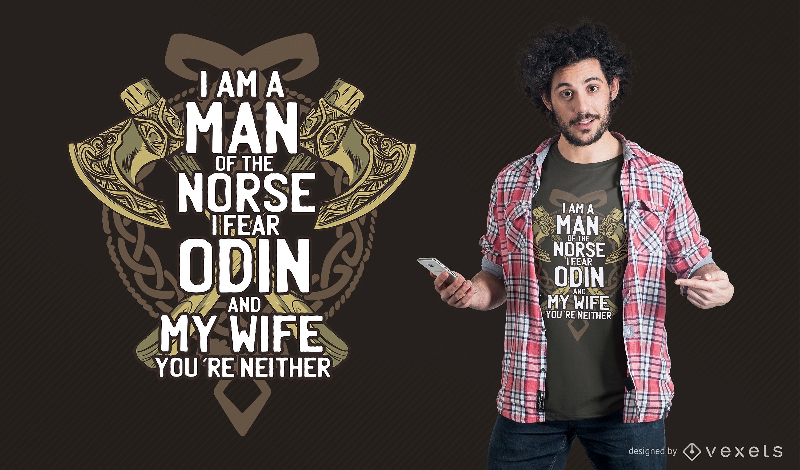 Design de camisetas Fear Odin