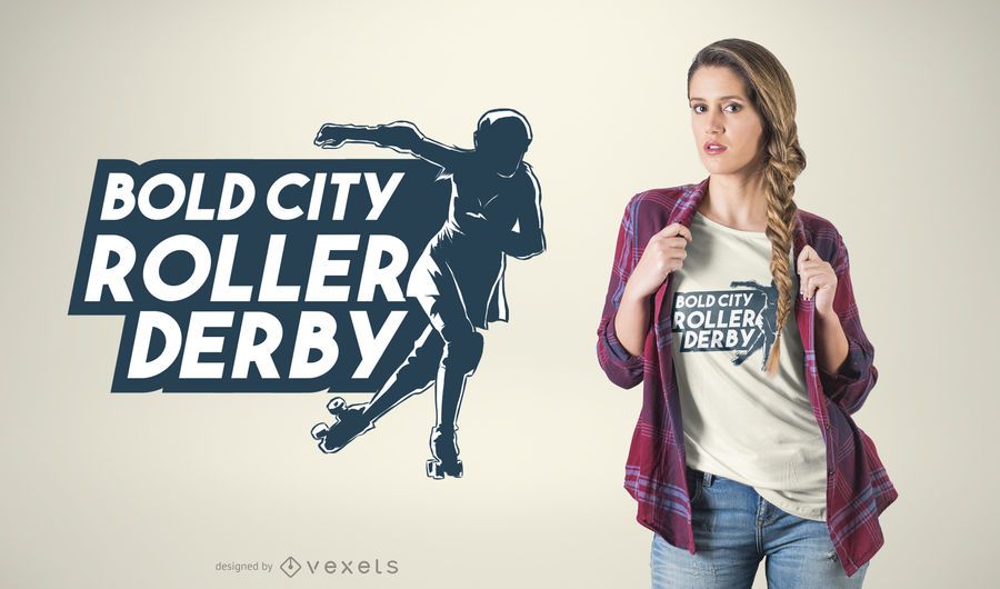 Projeto do t-shirt de Derby do rolo Projeto do t-shirt de Derby do rolo