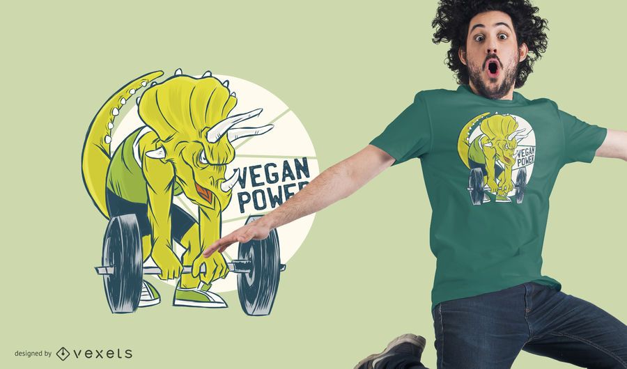 Vegan Power T-Shirt Design Vegan Power T-Shirt Design
