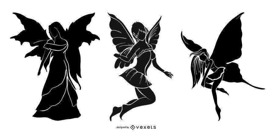 Fairy Silhouette Set Design Fairy Silhouette Set Design