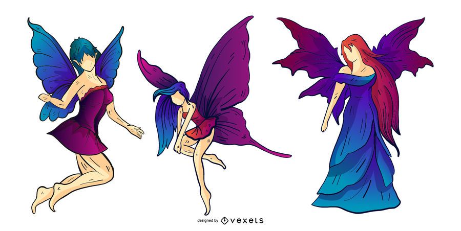 Fairy Colored Illustration Set Fairy Colored Illustration Set