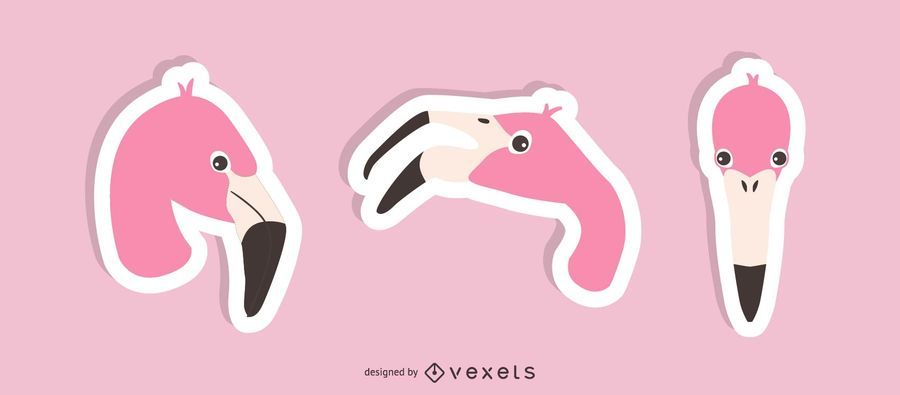 Flamingo Sticker Set Flamingo Sticker Set