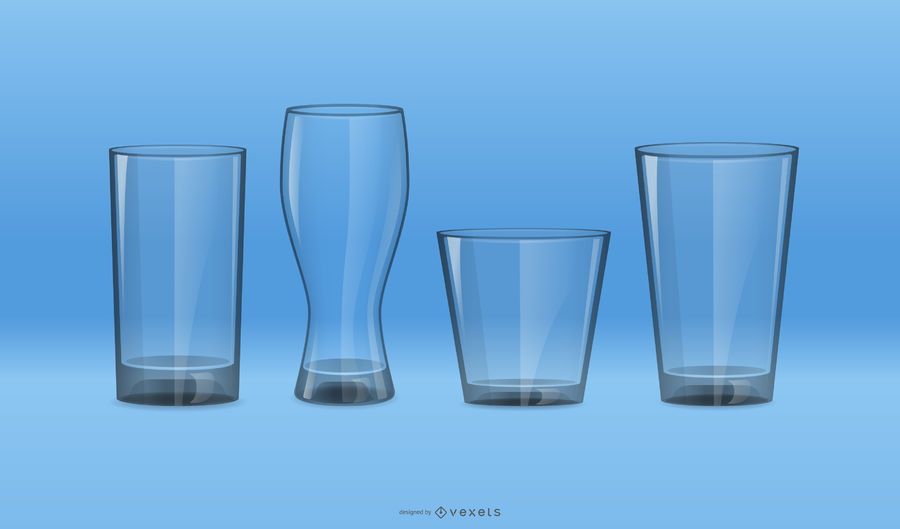 Drinking Glass Vector Set Drinking Glass Vector Set