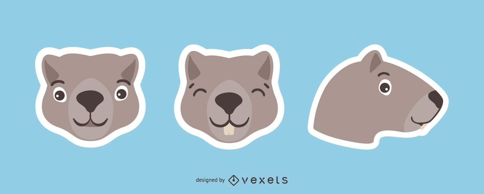 Groundhog Sticker Set