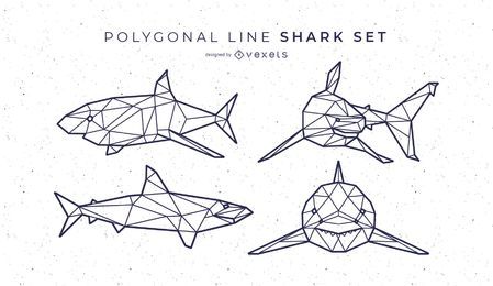 Hai Polygonale Linie Set