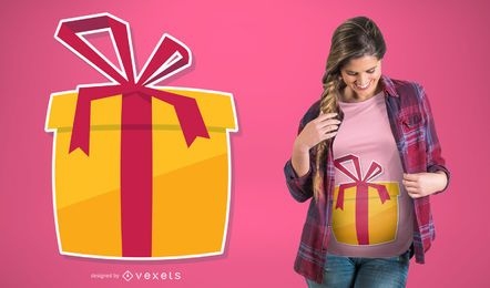 Diseño de camiseta de embarazo de regalo