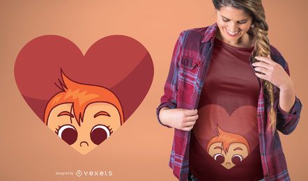 Peeking Baby T-shirt Design Peeking Baby T-shirt Design
