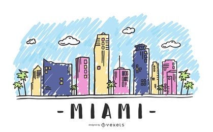 Miami USA Skyline Design Miami USA Skyline Design
