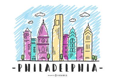 Diseño del horizonte de Filadelfia EE. UU.