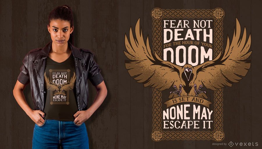 Design do t-shirt do medo de Viking Design do t-shirt do medo de Viking