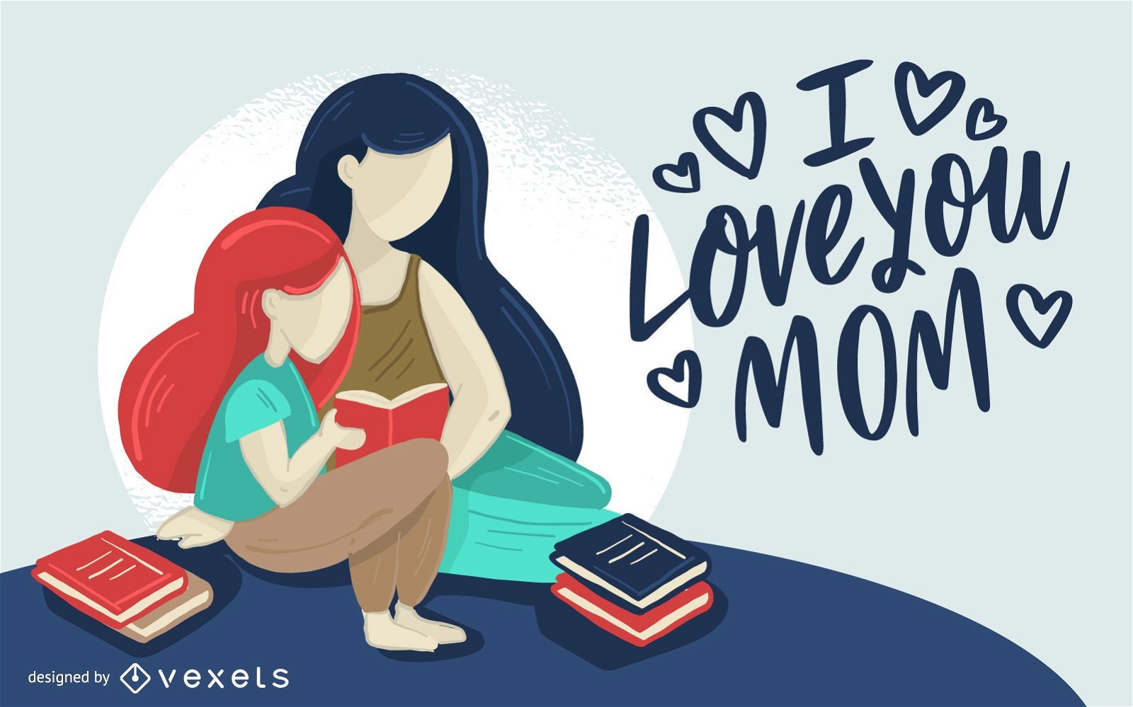 Love Mom Illustration Design