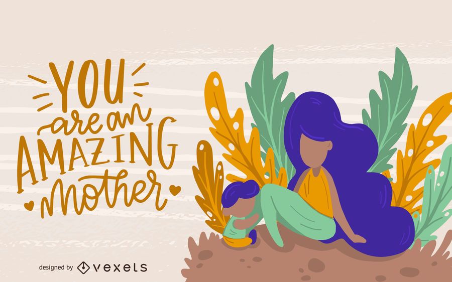 Amazing Mom Illustration Design Amazing Mom Illustration Design