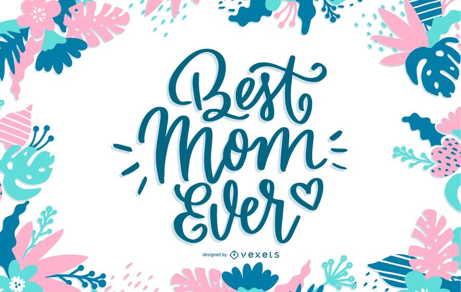 Melhor mãe sempre Lettering Design Melhor mãe sempre Lettering Design