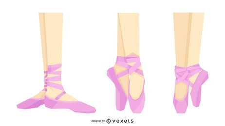 Pink Ballerina Shoes Set