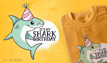 Diseño de camiseta de cumpleaños de tiburón Diseño de camiseta de cumpleaños de tiburón