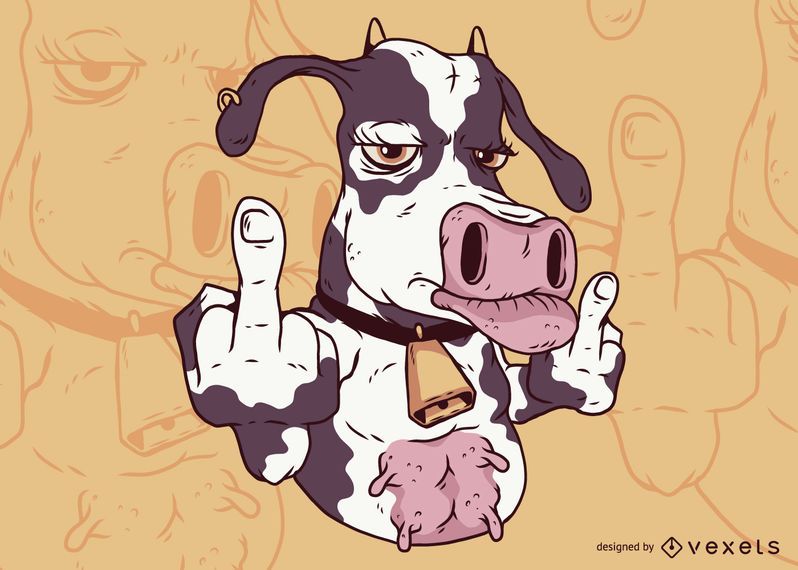 Vaca Dedo Médio Vaca Dedo Médio