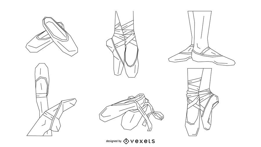 Ballet Shoes Stroke Set Ballet Shoes Stroke Set