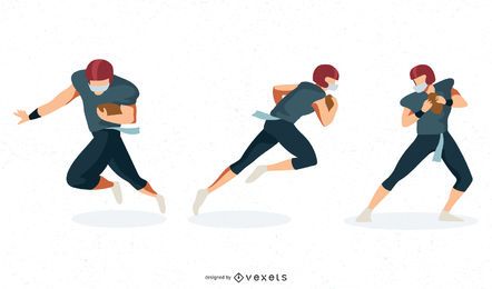 Conjunto de vectores de jugador de fútbol Conjunto de vectores de jugador de fútbol