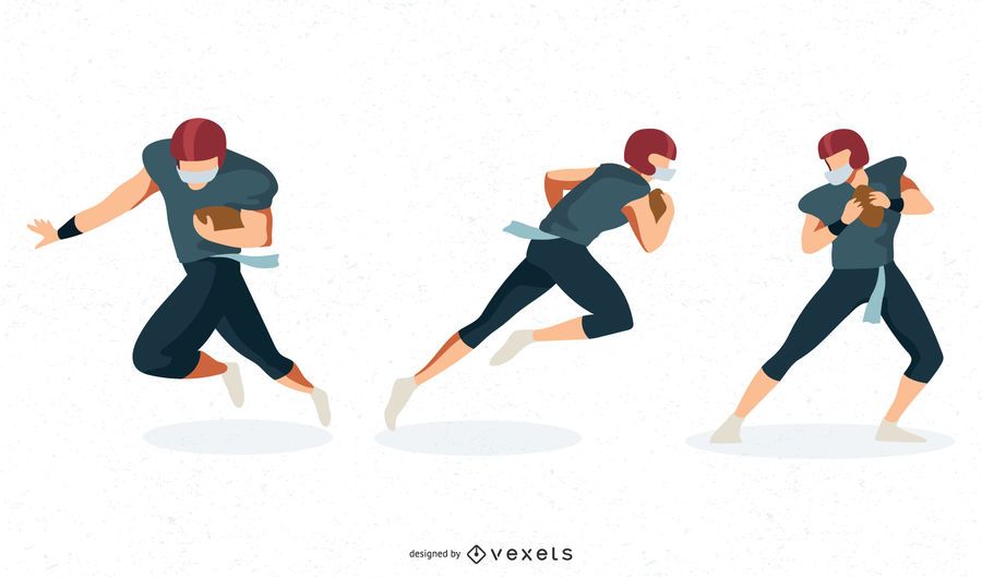 Football Player Vector Set Football Player Vector Set