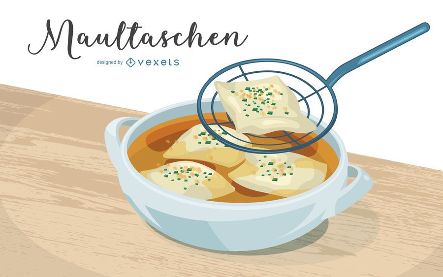 Maultaschen Ilustração Design Maultaschen Ilustração Design