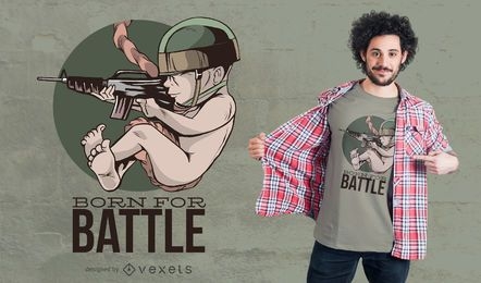 Geboren für Battle T-Shirt Design