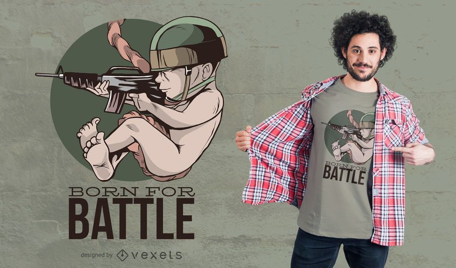 Born for Battle T-Shirt Design Born for Battle T-Shirt Design