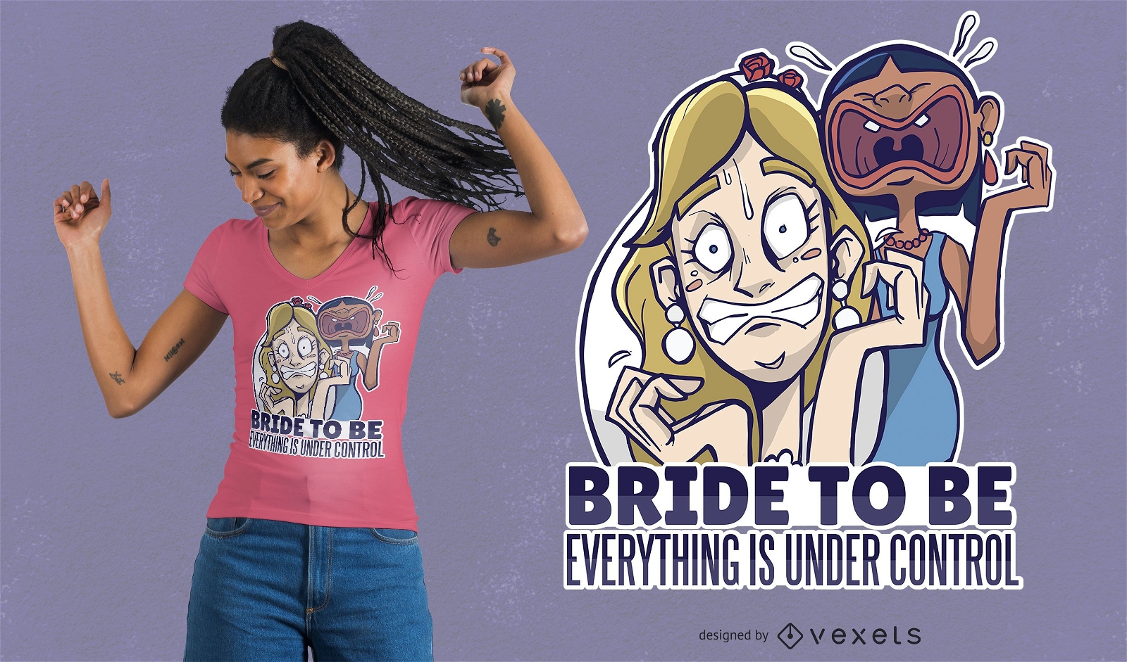 Braut T-Shirt Design zu sein