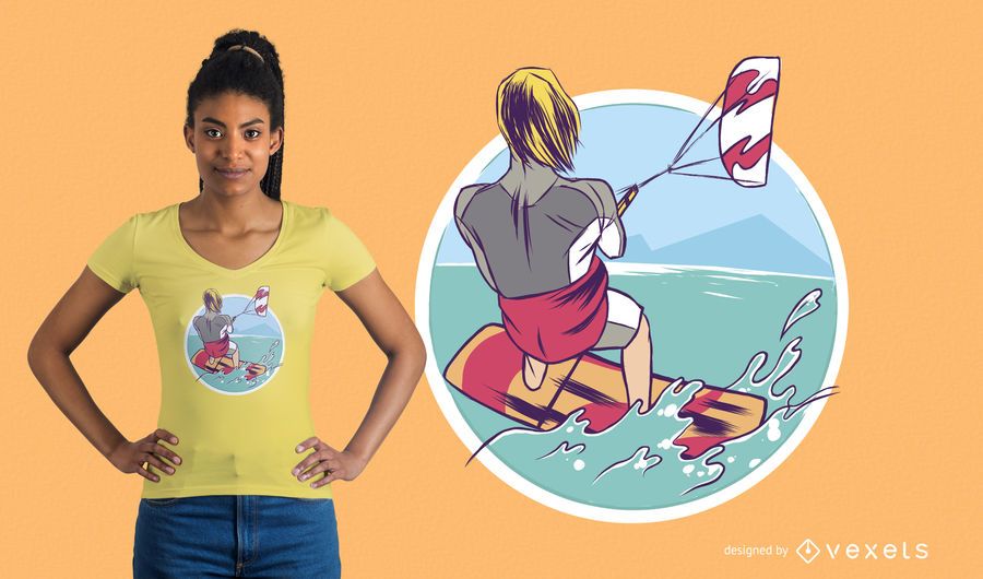 KiteSurfing Design de Camiseta KiteSurfing Design de Camiseta