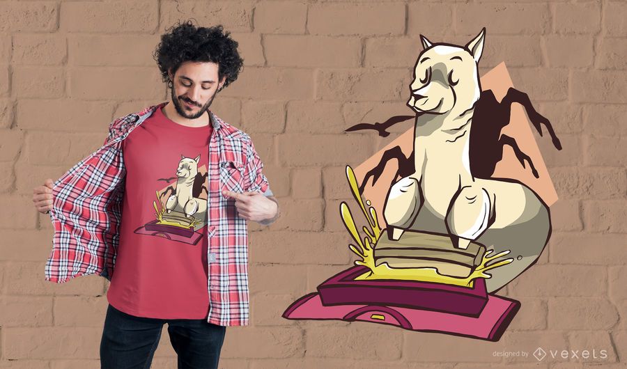 Serigrafía Llama T-Shirt Design Serigrafía Llama T-Shirt Design