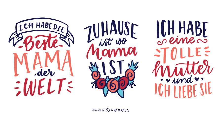 Conjunto de saludo del día de la madre Conjunto de saludo del día de la madre