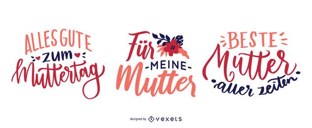 German Mother's Day Lettering Design