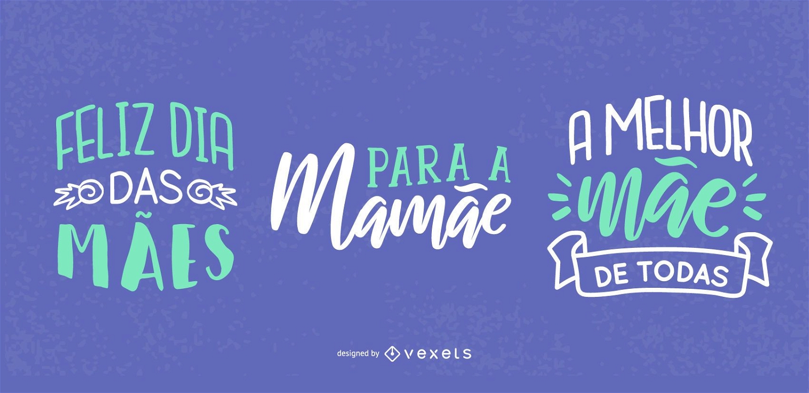 Design de Letras em Português para o Dia das Mães