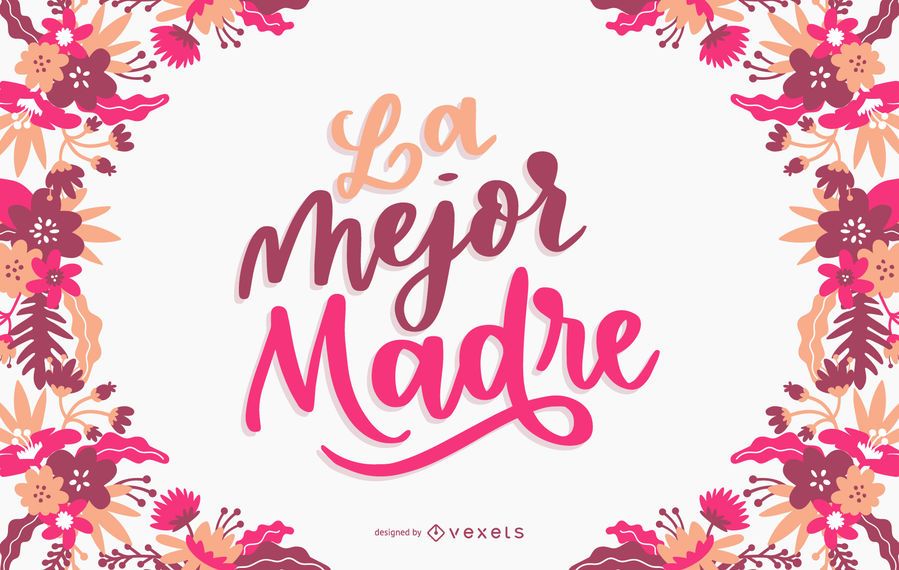 La Mejor Madre Lettering Design - Vector Download