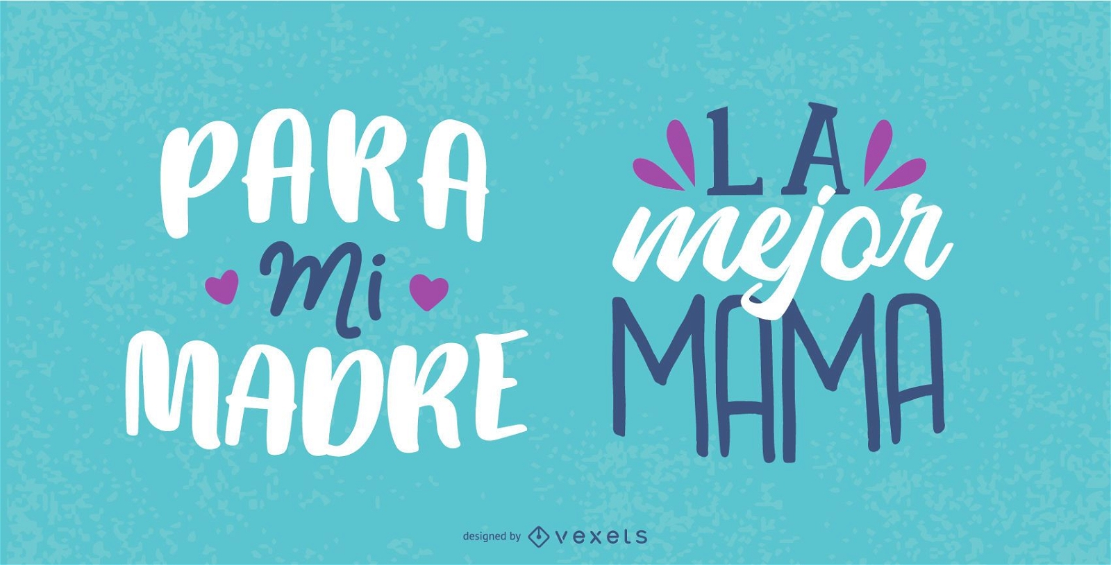 Conjunto de letras em espanhol para o dia das mães