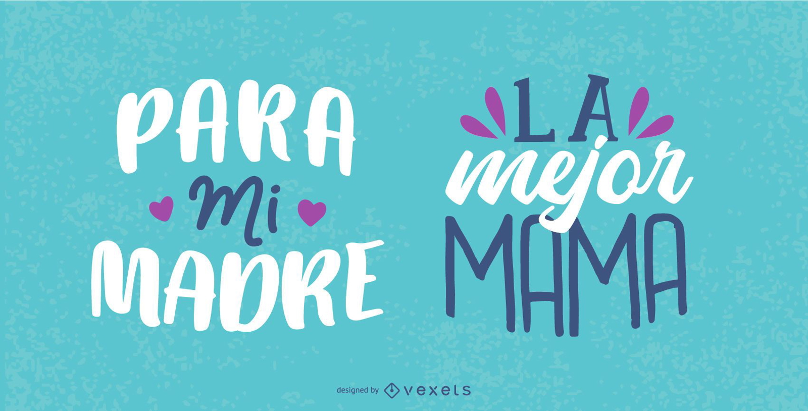 Conjunto de letras en español del día de la madre