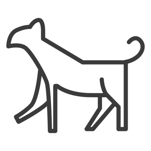 Animal dog cat divinity stroke PNG Design