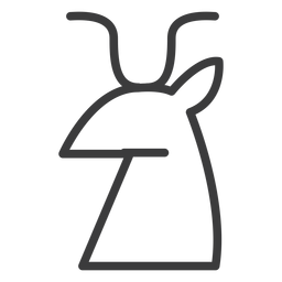 Animal horn cattle cow bull deer stroke PNG Design