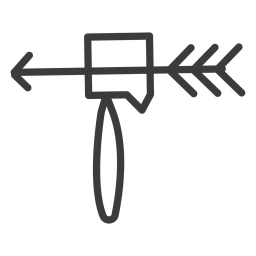Arrow hummer tool weapon stroke PNG Design