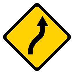Aviso de losango de estrada em seta plana Desenho PNG