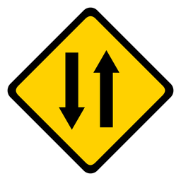 Arrow two pair direction rhomb warning flat PNG Design