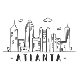 Autocolante no centro de negócios da torre do pináculo de Atlanta Desenho PNG