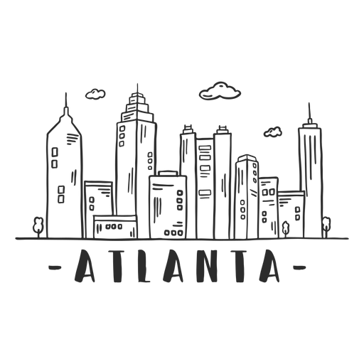Atlanta Spire Tower Business Center Wolkenkratzer Einkaufszentrum Skyline Aufkleber