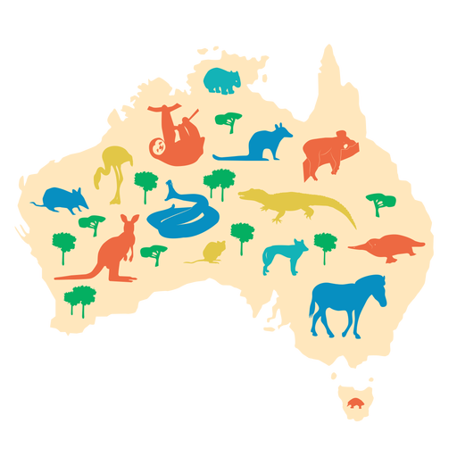 Australien Illustration PNG-Design